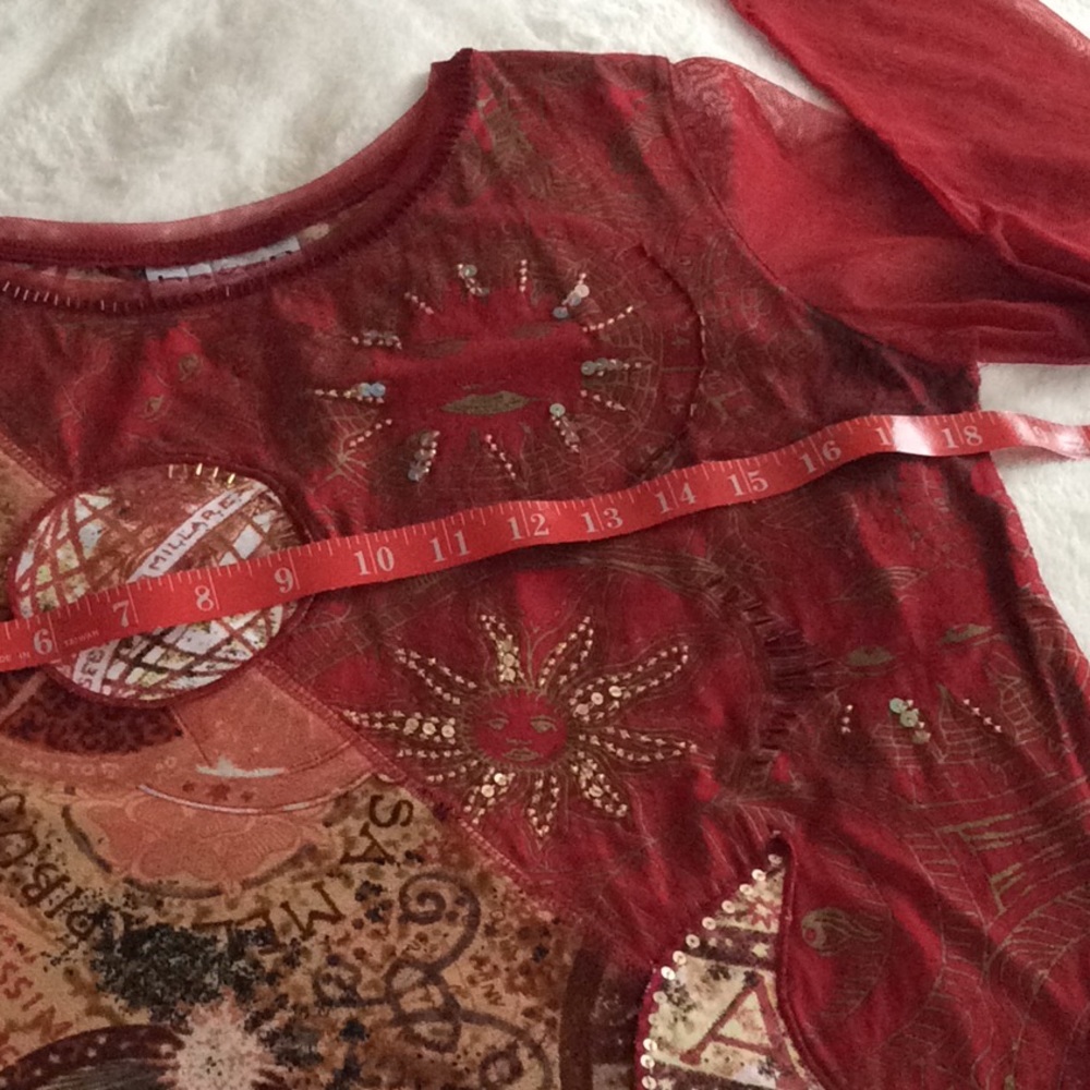 Celestial Top Embellished With Sequins and Beads - Picture 6 of 10
